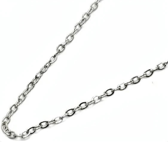 Cadena de acero quirurgico eslabon espejito 45cm + 5cm